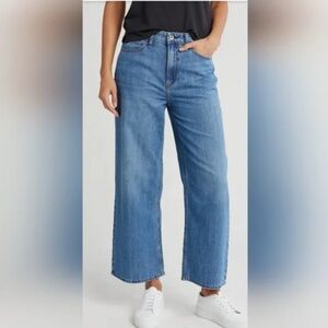 RAG & BONE MEDIUM WASH BLUE LORI MID-RISE CROP JEANS SIZE 28 - retail price $258